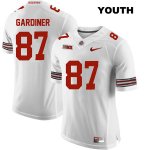 Youth NCAA Ohio State Buckeyes Ellijah Gardiner #87 College Stitched Authentic Nike White Football Jersey OG20H11WK